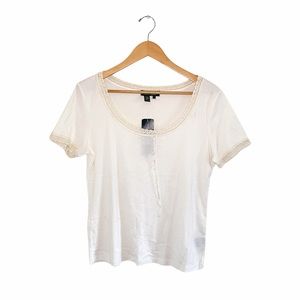 Ralph Lauren White Short Sleeve Shirt Blouse